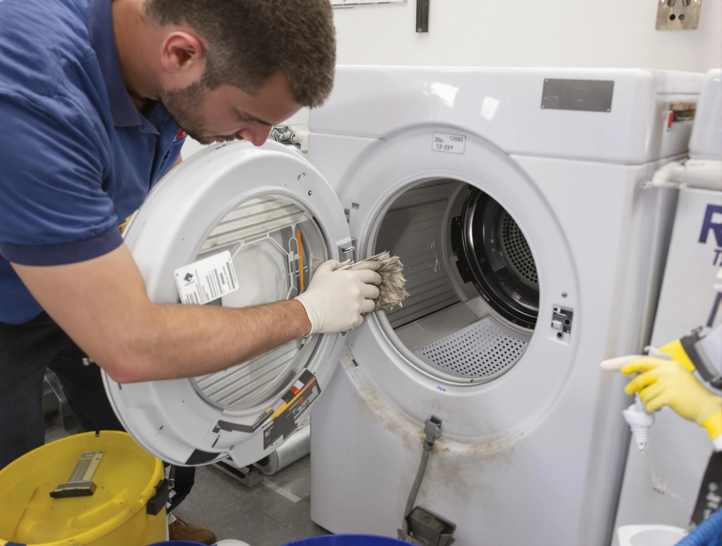 Scottsdale Dryer Vent Cleaning specialist performing detailed lint trap cleaning service in Scottsdale