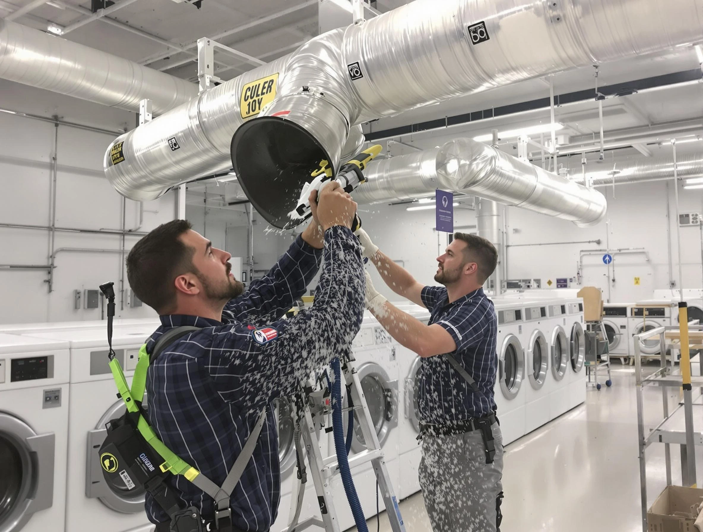 Scottsdale Dryer Vent Cleaning team performing large-scale commercial dryer vent cleaning in Scottsdale