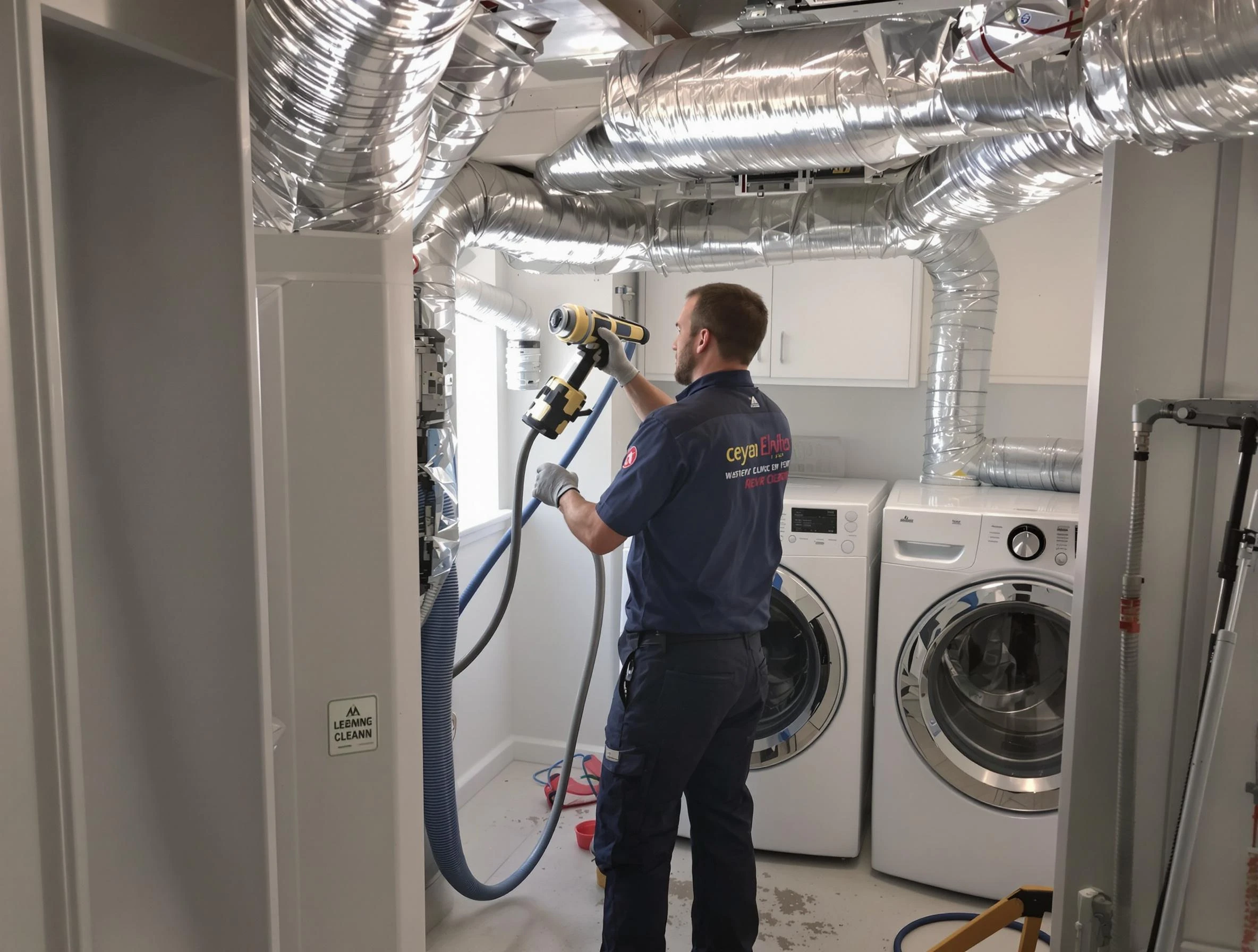 Scottsdale Dryer Vent Cleaning specialist using advanced equipment for thorough duct cleaning in Scottsdale