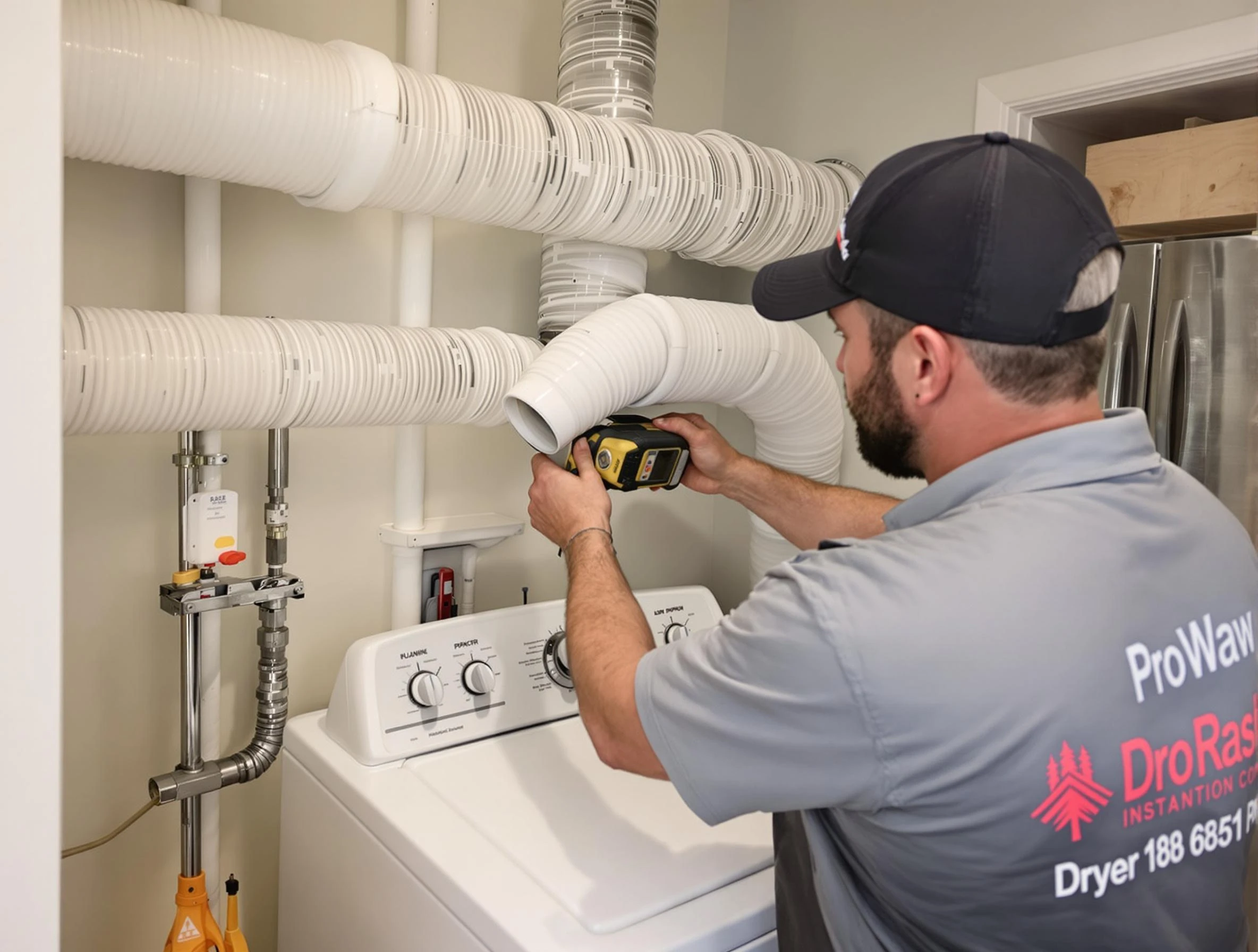 Professional dryer vent hose installation by Scottsdale Dryer Vent Cleaning in Scottsdale