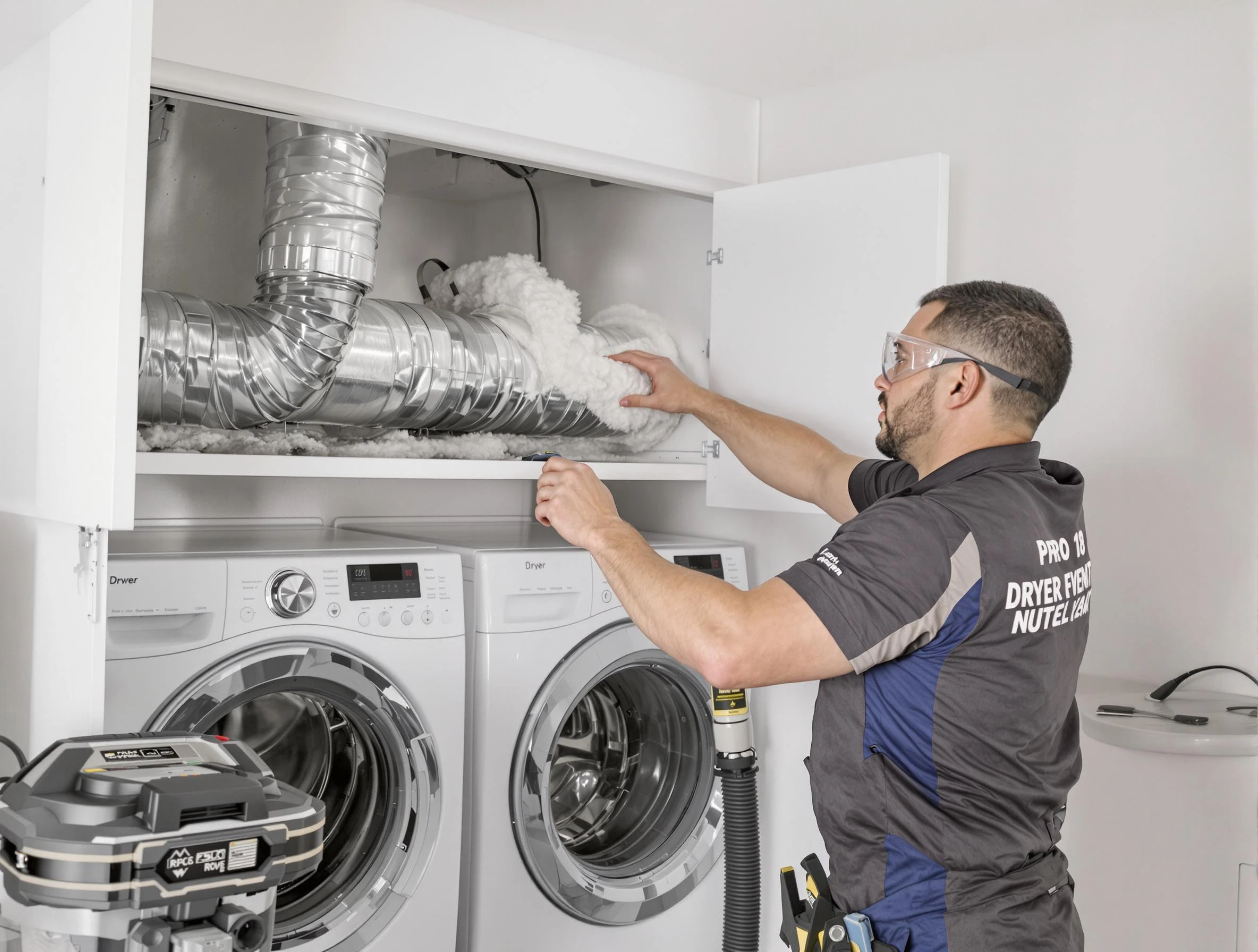 Scottsdale Dryer Vent Cleaning certified technician performing specialized gas dryer vent cleaning in Scottsdale