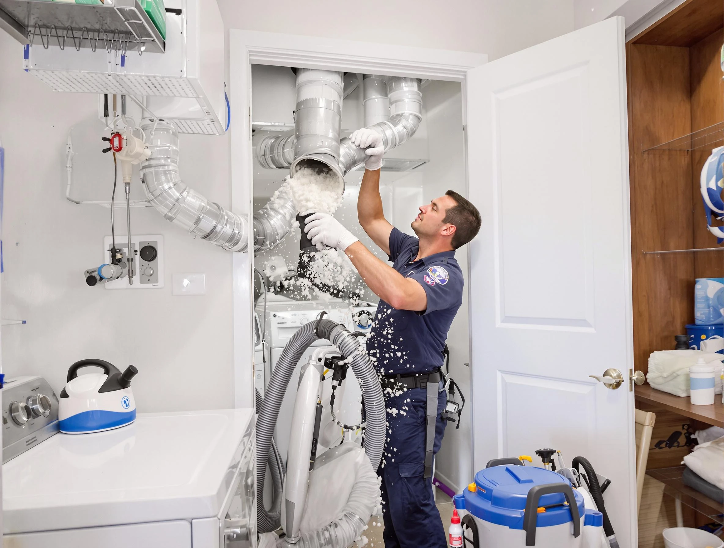 Scottsdale Dryer Vent Cleaning technician delivering thorough residential dryer vent cleaning service in Scottsdale